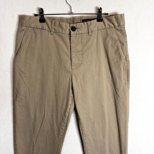 Allsaints Park Chino Pants Mens 32x29 Khaki Slim Straight Button Fly Preppy City